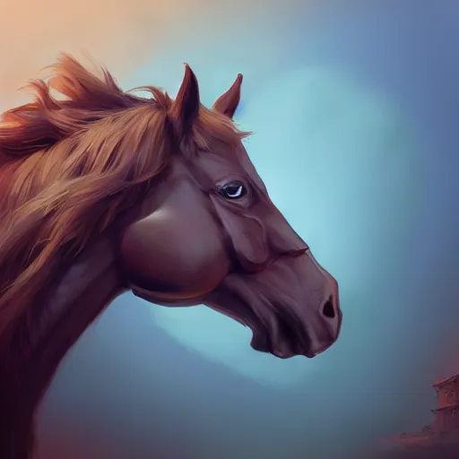 Image similar to concept art of anthropomorphic horse wearing a coat, digital art, photo realistic, highly detailed, art by george stubbs, anton fadeev, james gurney, ilya kuvshinov