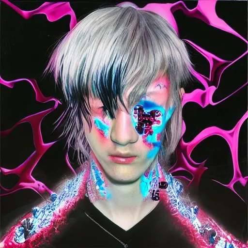 Image similar to bladee album cover smooth detailed