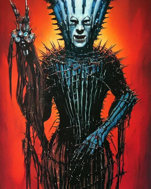 Image similar to Pinhead from Hellraiser by Peter Andrew Jones, detailed