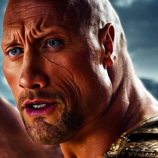 Image similar to Dwayne Johnson as dinasty warrior ,dramatic, intricate, highly detailed, smooth, sharp focus, film still, 8K