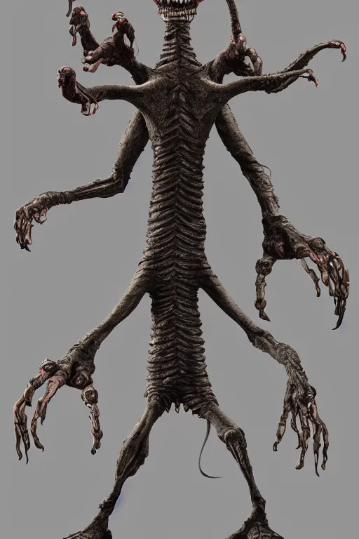 Prompt: an extremely high quality hd, a weird looking creature with multiple arms and legs, concept art by guillermo del toro, featured on zbrush central, neo - figurative, lovecraftian, zbrush, grotesque, 8 k, ultra realistic, very realistic