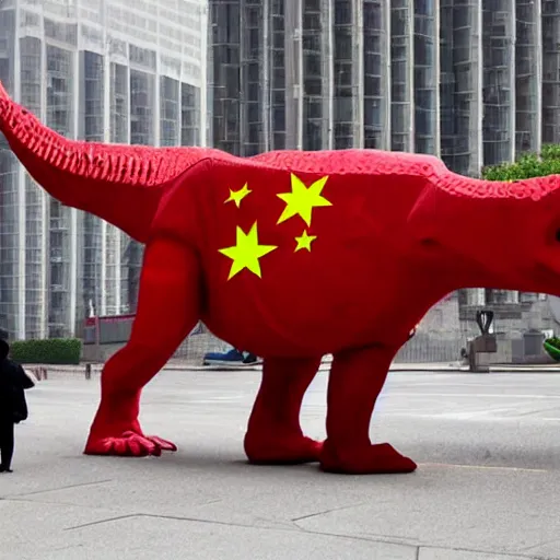 Image similar to communist dinosaur, china, social credit