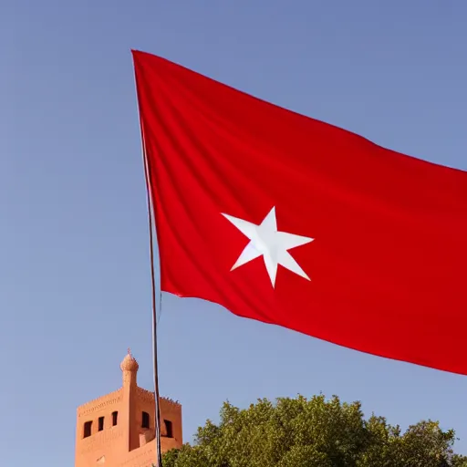 Image similar to morroco communist flag