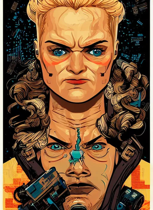 Prompt: highly detailed delirium face portrait by petros afshar, tom whalen, laurie greasley, war face by tristan eaton