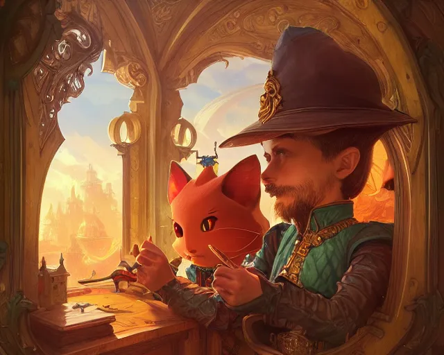 Image similar to photography of richard scarry, deep focus, d & d, fantasy, intricate, elegant, highly detailed, digital painting, artstation, concept art, matte, sharp focus, illustration, hearthstone, art by artgerm and greg rutkowski and alphonse mucha