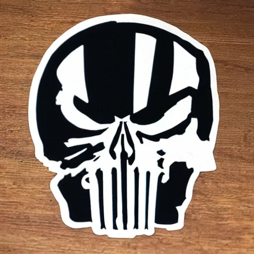 Prompt: the punisher skull logo