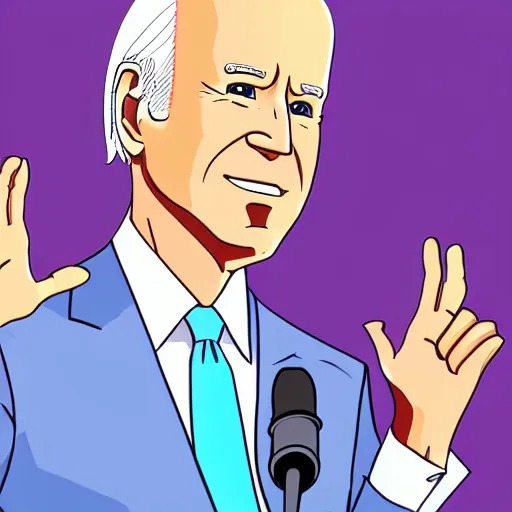 Image similar to Joe Biden anime Illustration by Masaaki Yuasa