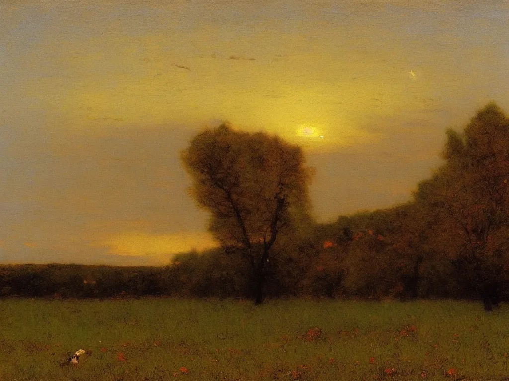Prompt: 🌅 by george inness