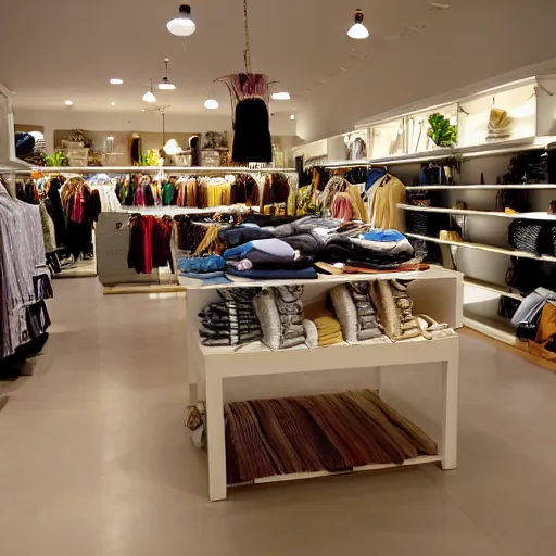 Image similar to interior of retail store, color photo