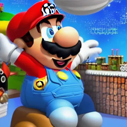 Image similar to Jack Black as super Mario