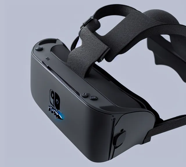 Image similar to a 4 k photorealistic photo product photo of a nintendo switch vr headset.