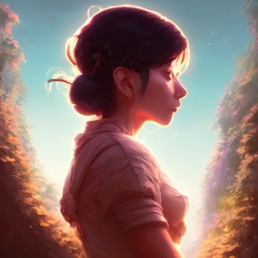 Image similar to highly detailed portrait of tzuyu, stephen bliss, unreal engine, fantasy art by greg rutkowski, loish, rhads, ferdinand knab, makoto shinkai and lois van baarle, ilya kuvshinov, rossdraws, tom bagshaw, global illumination, radiant light, detailed and intricate environment