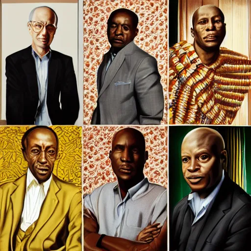 Prompt: francis herman steele corporate portrait, professional profile photo, hyperreal photo portrait by jonathan yeo, by kehinde wiley, by craig wiley, by david dawson