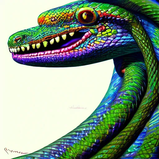 Image similar to the rainbow serpent, digital painting, amazing detail, art station, cgsociety