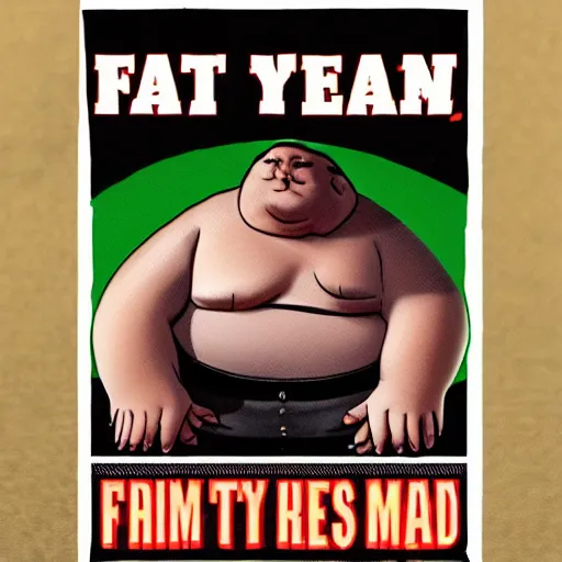 Image similar to fat man we respect you a lot fat man, snake oil CMO