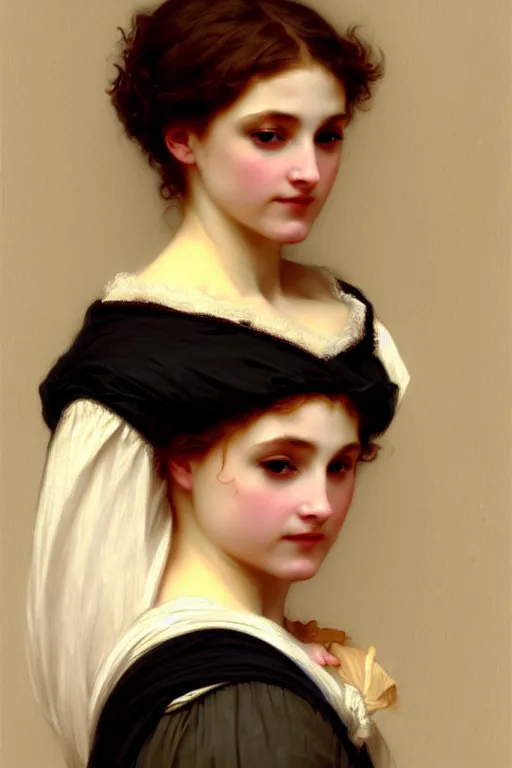 Image similar to victorian lady, painting by bouguereau, detailed art, artstation