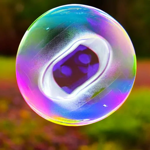 Prompt: photo of soap bubble