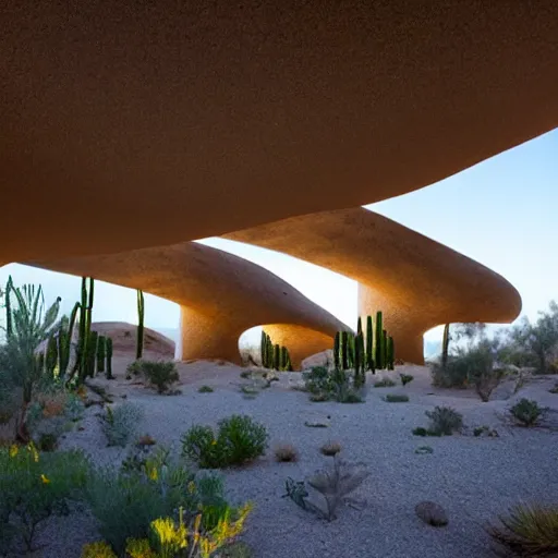 Image similar to biophilia architecture in the desert