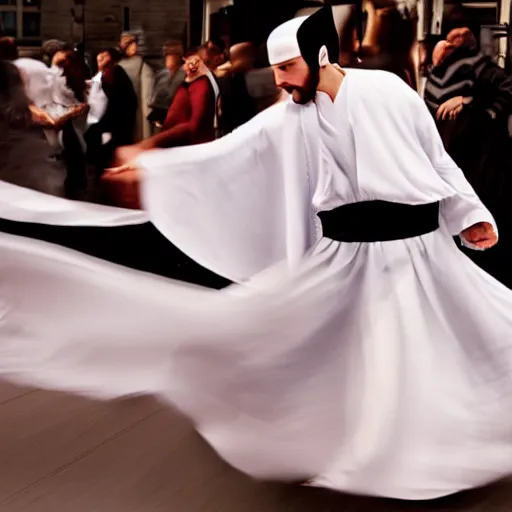 Prompt: a whirling dervish in batman costume