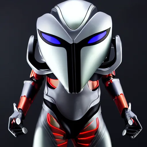 Image similar to Bio mechanical Kamen Rider, glowing eyes, daytime, grey rubber undersuit, segmented armor