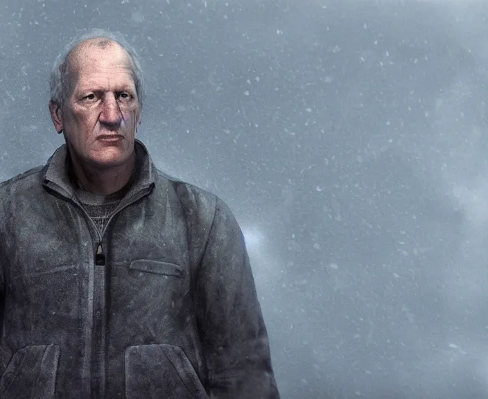 Image similar to screenshot of werner herzog in until dawn ( 2 0 1 5 ), ps 5, 4 k, hi - res