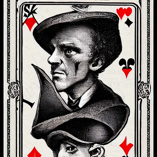 Prompt: jack the ripper playing cards with Sherlock Holmes renaissance style