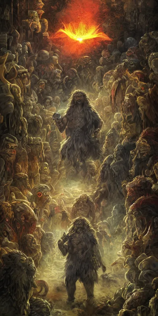 Prompt: a moody 8 k hi res well lit dynamic volumetric lighting god rays 8 0 mm photo of hieroglyphics of zardoz and goku monsters and orcs and jim henson and hercules greek and roman mythology john snow game of thrones psychedelic mushroom acid marvel iceland lemmings soldiers knights vikings king arthur maul horror zombie battle scene from the future year 3 0 3 5