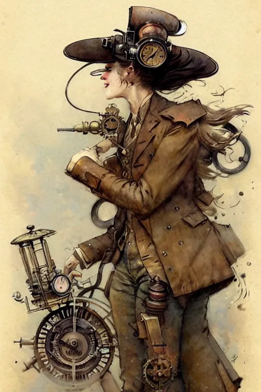 Prompt: (((((1950s steampunk cover art . muted colors.))))) by Jean-Baptiste Monge !!!!!!!!!!!!!!!!!!!!!!!!!!!