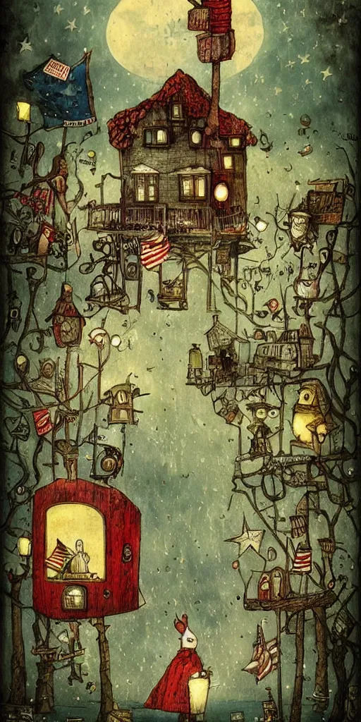 Image similar to a 4 th of july scene by alexander jansson