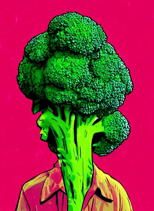 Prompt: broccoli starring in hotline miami. 4 k. ultra - realism