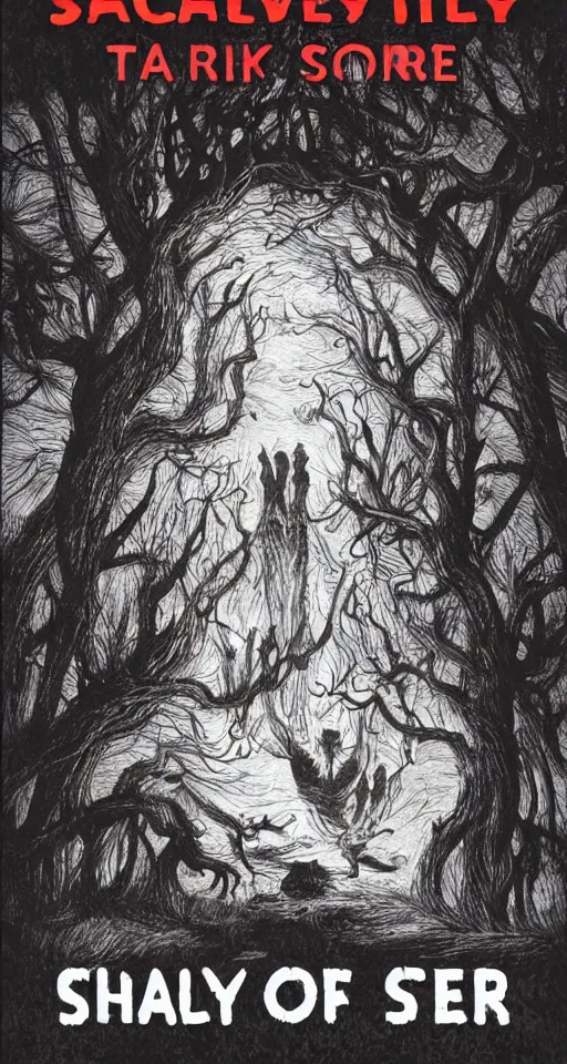 Image similar to book cover of scary stories to tell in the dark paperback novel