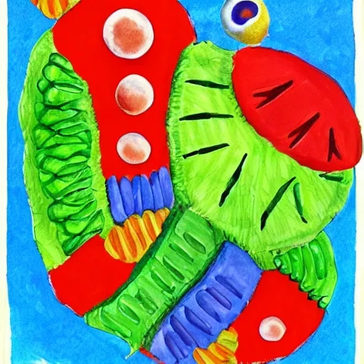 Prompt: Very hungry caterpillar, by Eric Carle