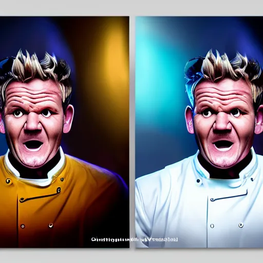 Prompt: photorealistic gordon ramsay is satan. hyperdetailed photorealism, 1 0 8 megapixels, amazing depth, high resolution, 3 d shading, 3 d finalrender, 3 d cinematic lighting, glowing rich colors, psychedelic overtones, artstation concept art.