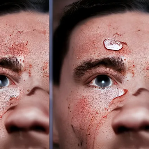 Image similar to an invention that wakes people up by throwing juice at their face, realistic photography