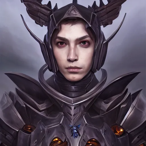 Image similar to portrait of humanoid mosquito resembling a knight in black armor with two dragonfly wings, league of legends splash art, hearthstone splash art, full body shot, rule of thirds, ultrafine hyperrealistic detailed face, artgerm, greg rutkowski, trending on artstation, 8 k, intricately detailed, highly detailed