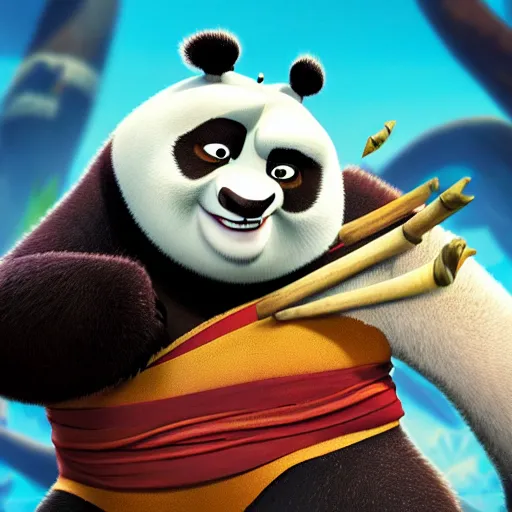 kung fu panda face close up