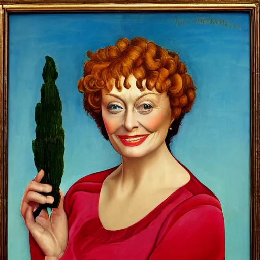 Image similar to oil Painting of Rue mcclanahan by Botticelli