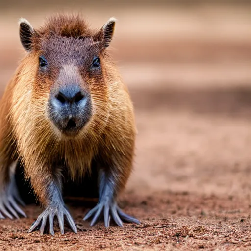 Image similar to cute capybara eating a nvidia gpu, chewing on a graphic card, wildlife photography, bokeh, sharp focus, 3 5 mm, taken by sony a 7 r, 4 k, award winning