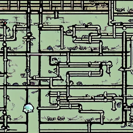 Prompt: infinite sewer state city