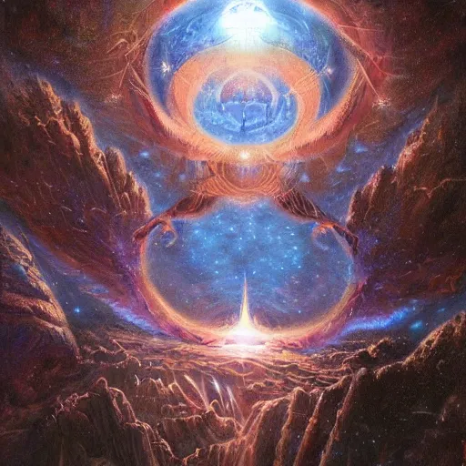 Prompt: astral portal by James gurney