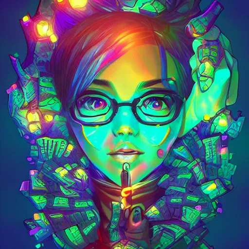 Image similar to skill magic deepdream stuff loot legends stylized digital illustration video game icon lois van baarle, ilya kuvshinov, rossdraws, artstation