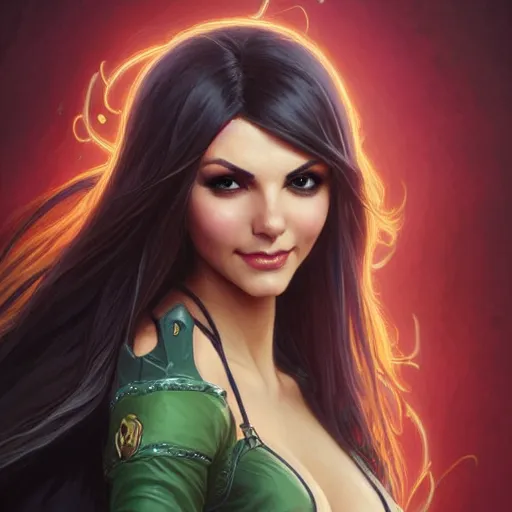 Image similar to Victoria Justice with fair skin, blonde hair and green eyes as Bat Girl, western, D&D, fantasy, intricate, elegant, highly detailed, digital painting, artstation, concept art, matte, sharp focus, illustration, art by Artgerm and Greg Rutkowski and Alphonse Mucha