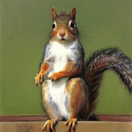 Prompt: by waterhouse, picture portrait of a squirrel wearing a delta aviator cap, photorealism, 8 k,