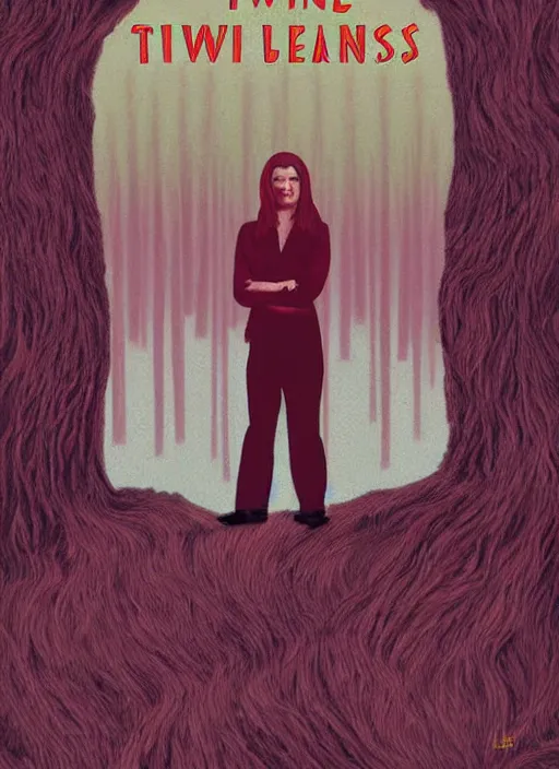 Image similar to twin peaks movie poster art by lisa falkenstern