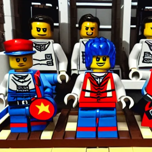 Image similar to lego ramstein band,