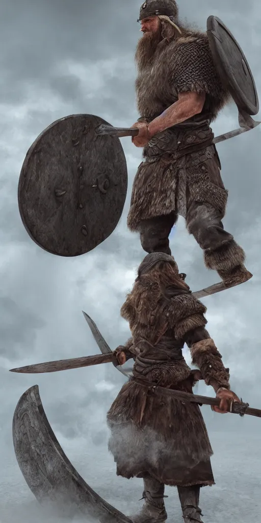 Image similar to strong Viking warrior, photorealistic