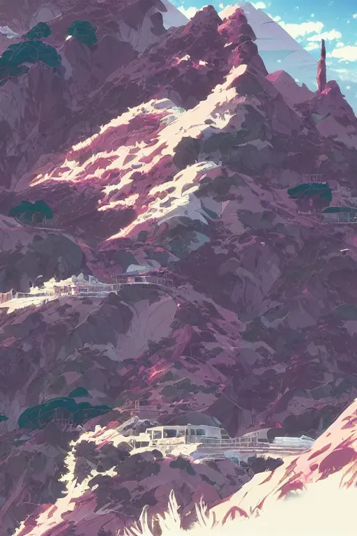 Image similar to mount akina, detailed, cel shaded, by makoto shinkai and moebius and anton fadeev and james gurney,