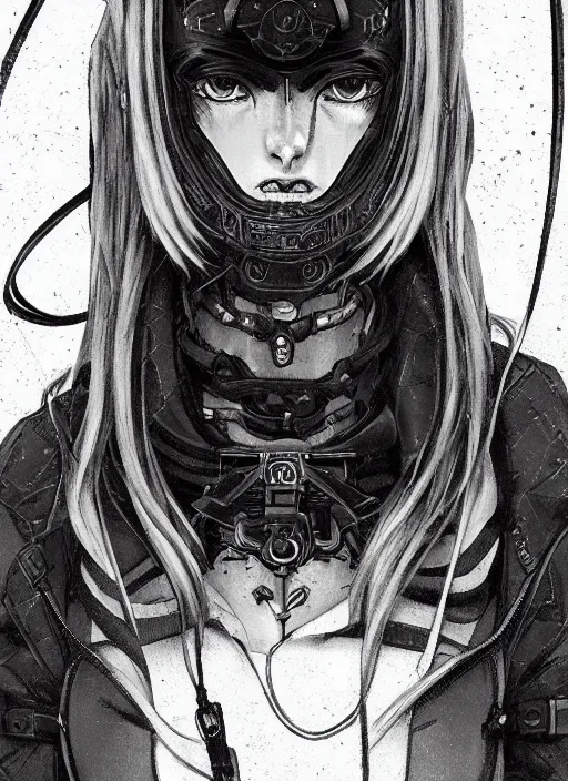Image similar to techwear occultist, by kyoto animation, chaos magick, leviathan cross, androgynous, beautiful, detailed symmetrical close up portrait, intricate complexity, in the style of artgerm and ilya kuvshinov, cel shaded