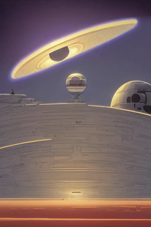 Image similar to star wars on Dyson sphere Edward Hopper and James Gilleard, Zdzislaw Beksisnski, higly detailed