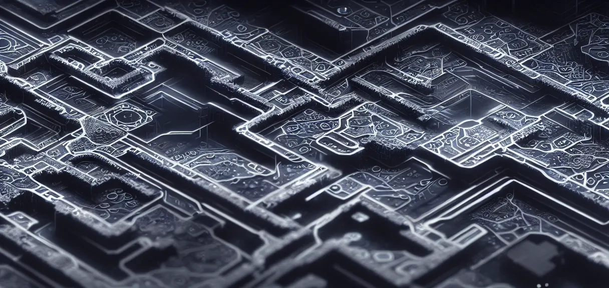 Prompt: fractal motherboard, greg rutkowski, scifi, symmetry fractal, octane render, detailed realistic 8 k,